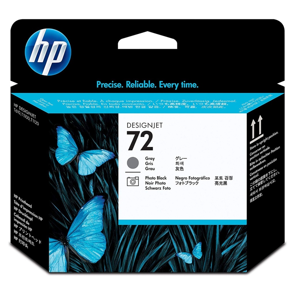 HP 72 - Gris, Photo Negro - cabezal de impresión para DesignJet T1100, T1100ps, T1200, T1200ps, T1300, T610, T620, T770, T790