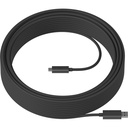 Logitech Strong - Cable USB - USB Tipo A (M) a 24 pin USB-C (M) USB 3.1 - 10 m - plenum, Active Optical Cable (AOC)