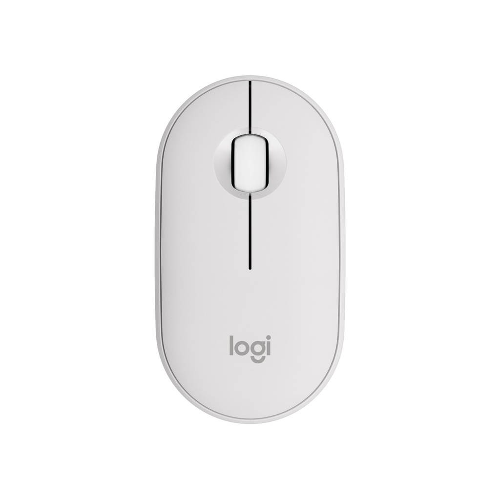 Logitech Pebble Mouse 2 M350s - Ratón - óptico 3 botones - inalámbrico - Bluetooth - blanco