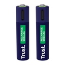 Trust Pilas AAA Recargables USB-C Azul - 25585