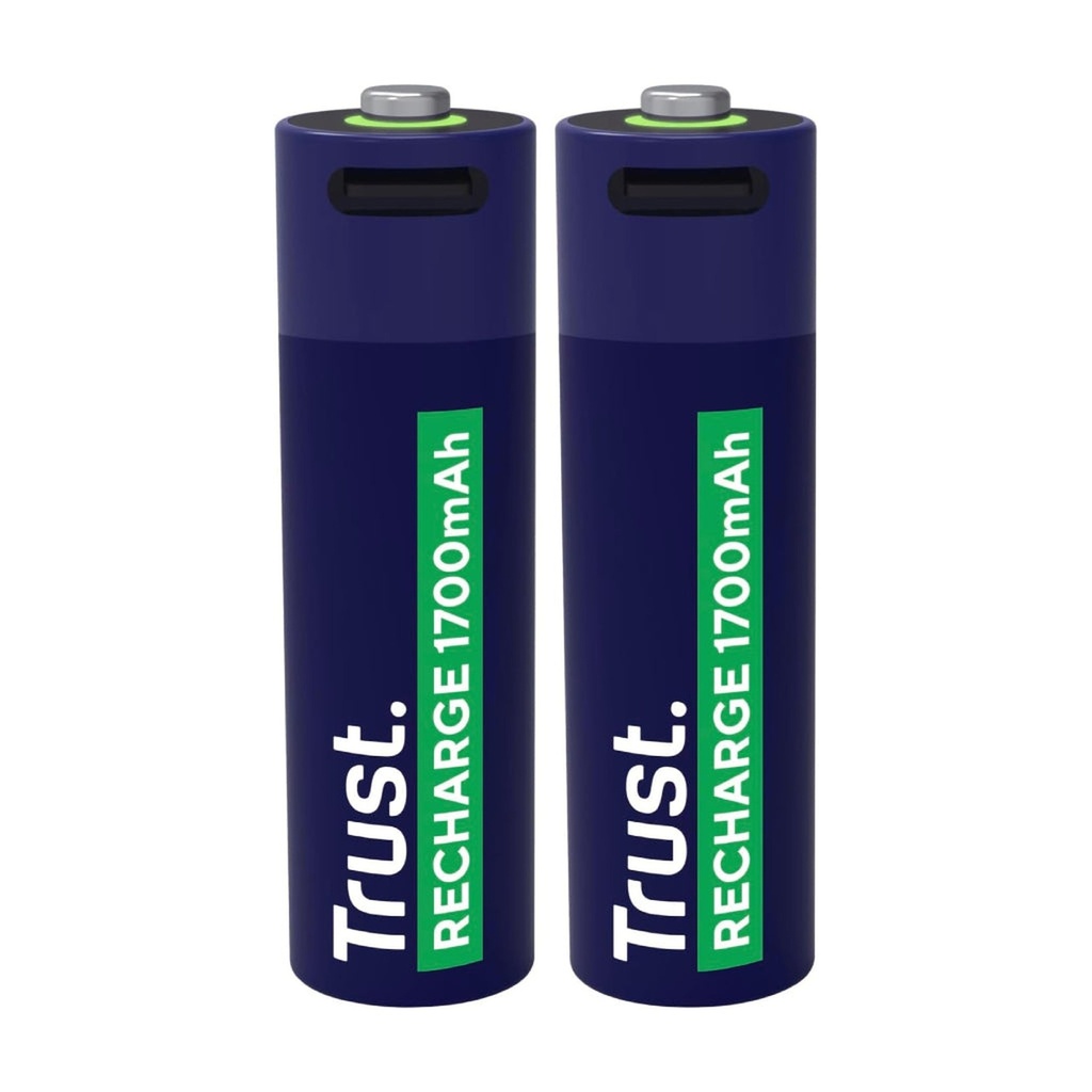 [TR00143] Trust pilas AA recargables en USB-C azul - 25584