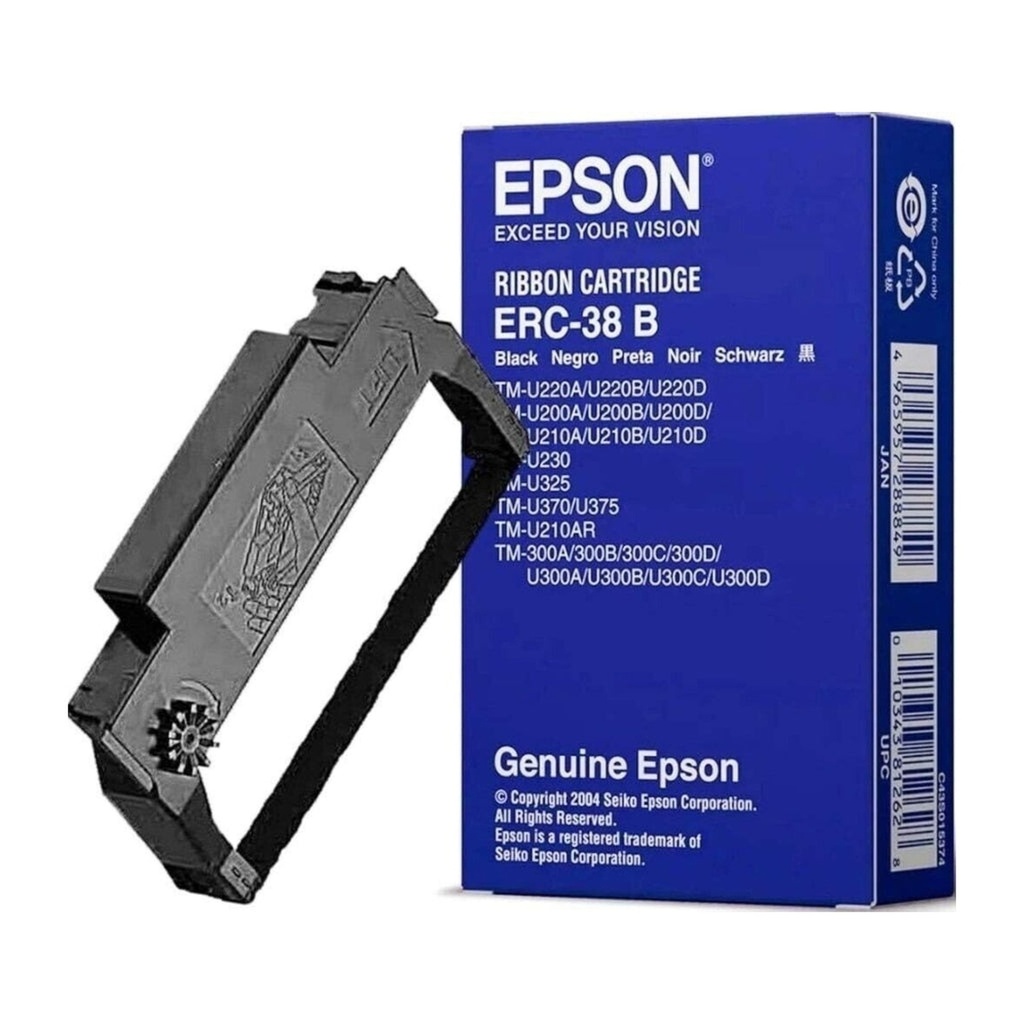 [EP00623] Epson Cinta Negra ERC-30/34/38/M 115/119/133/TM-200/300/U200/U210/U220/U370 ERC38B