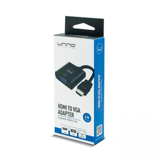 [2800047] Unno Tekno Adaptador HDMI a VGA Negro AD4202BK