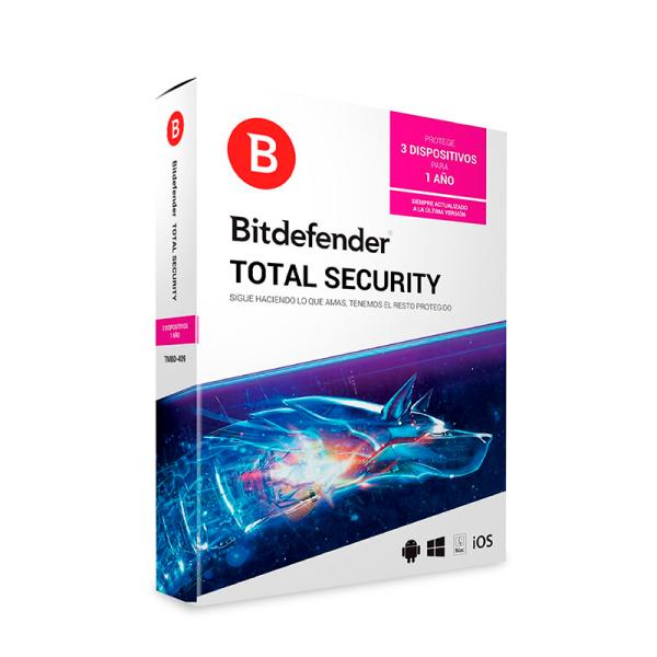 [8100005] Bitdefender Total Security 3 Dispositivos 1 Año Licencia