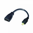 Adaptador Argom Micro HDMI Macho a HDMI Hembra 6" ARG-CB-0054