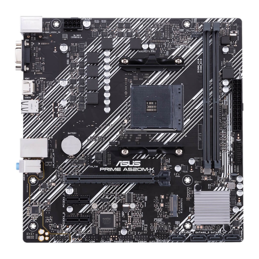 [23032] Tarjeta Madre Asus Prime A520M-K AM4 DDR4 Micro-ATX Negra