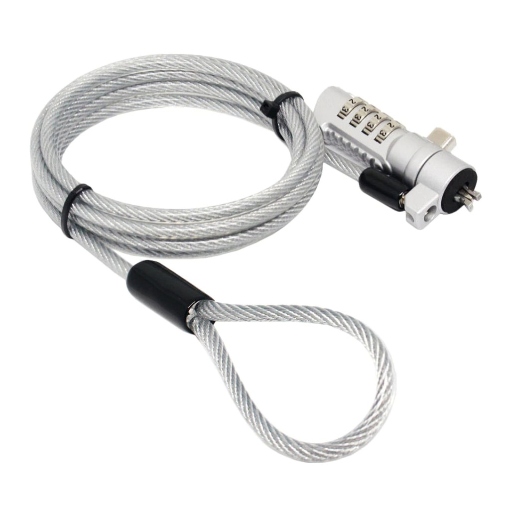 [1216001] Candado Seguridad Unno Tekno Laptop KL6010SV Combinacion Noble