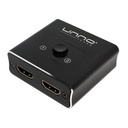 Switch Unno Tekno HDMI Bidireccional HB1201BK Negro