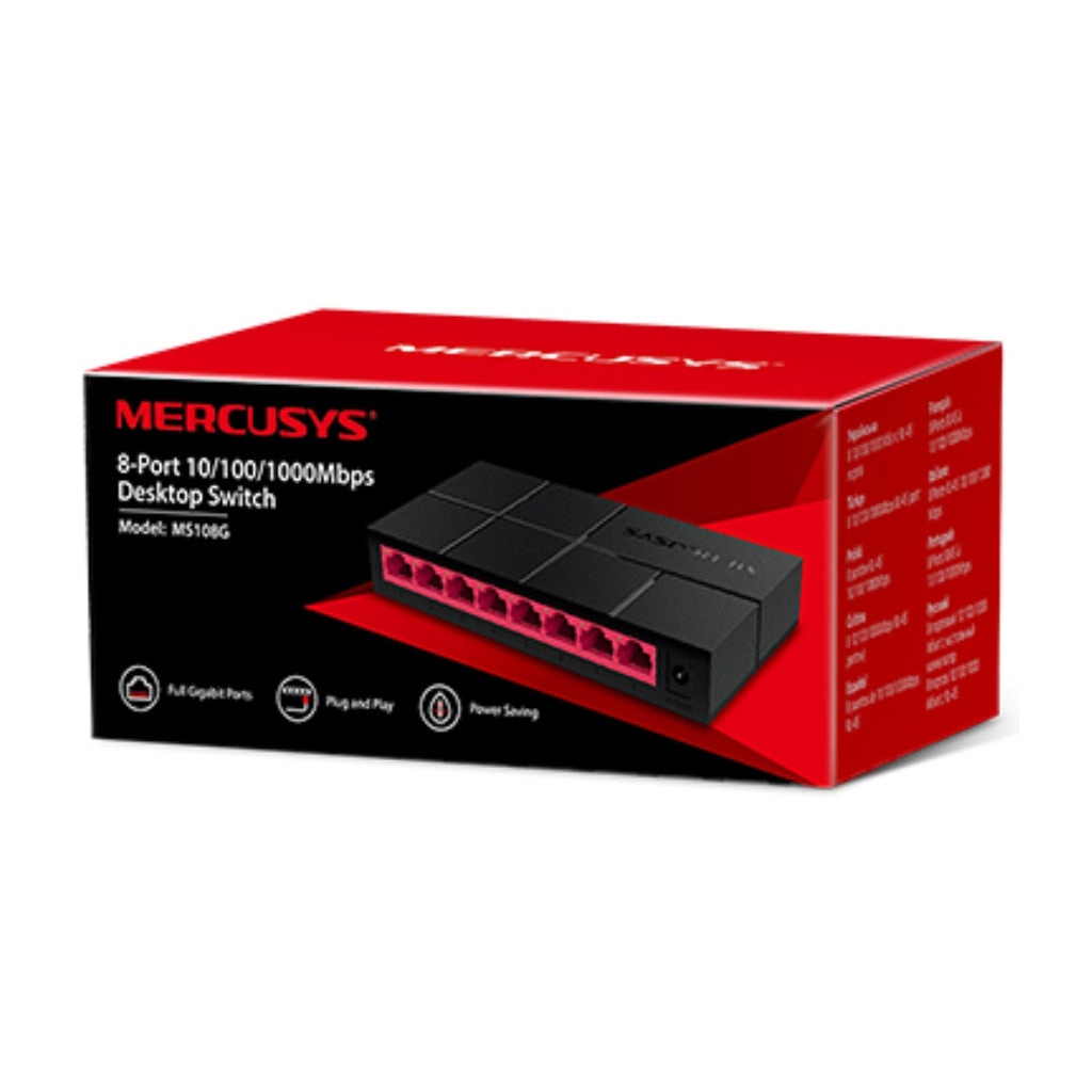 [3102024] Mercusys Switch 8 Puertos Gigabit Desktop MS108G