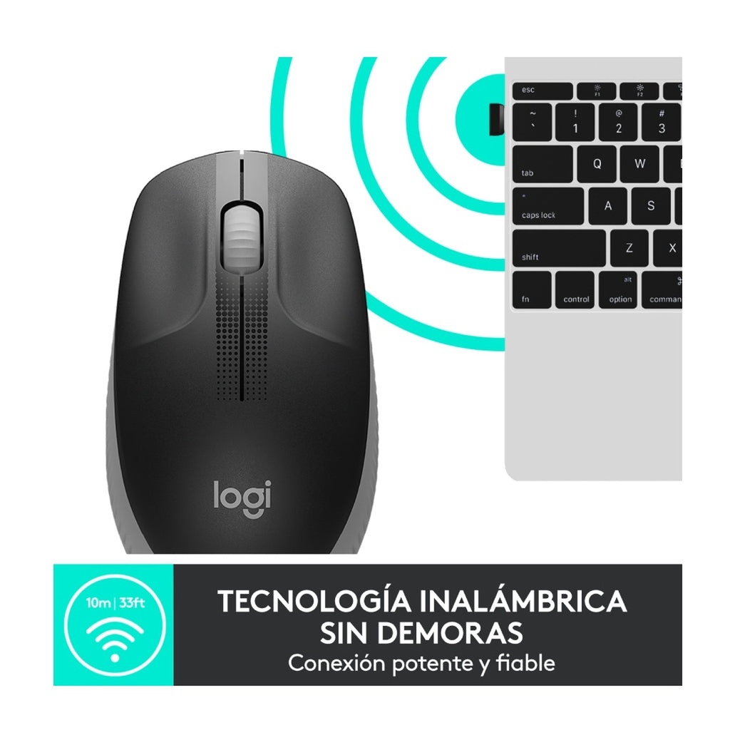 [1202160] Mouse Logitech M190 Inalámbrico Negro 1000 Dpi