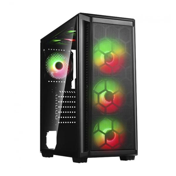 [23175] Case Gaming T01 RGB con Vidrio Templado y Control Remoto