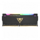 MEMORIA RAM PC 16GB PATRIOT PVSR416G320C8 V4S DDR4 3200 MHZ CL16 1.35 V VIPER STEEL RGB. DISIPADOR ALUMINIO. XMP 2.0 DIMM 288 PINES - NEGRO