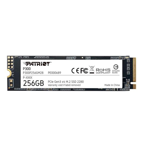 [360104044] HD INTERNO SOLIDO 256GB PATRIOT P300 M.2 2280 PCIe GEN3 X4 NVME 1700MB/S / 1100MB/S P300P256GM28 P300 - NEGRO