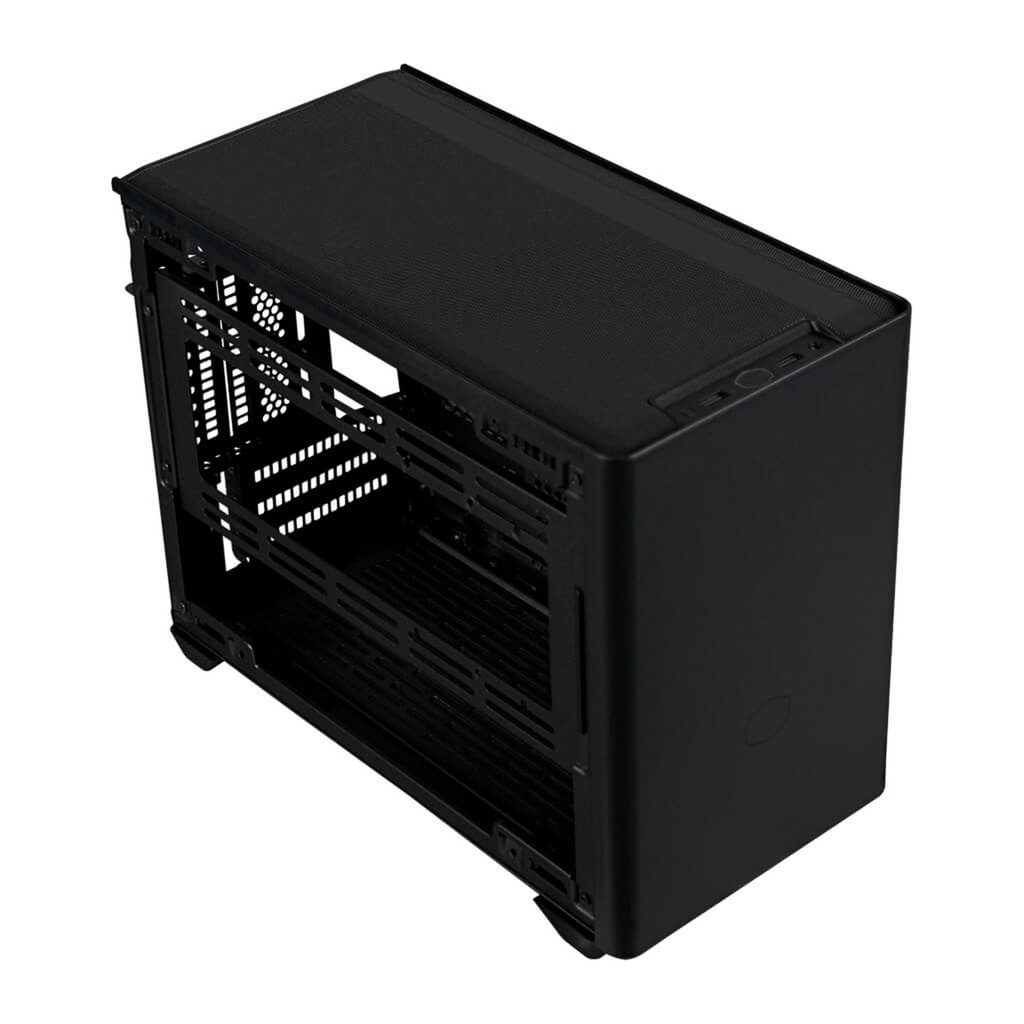 [23338] CASE RGB COOLER MASTER MASTERBOX NR200P MINI TOWER VENTILADORES 2 DE 120MM CON VIDRIO Y MALLA LATERAL MCB-NR200P-KGNN-S00 - NEGRO