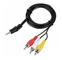 PG Cable 3.5mm a 3 RCA Audio 3 Metros
