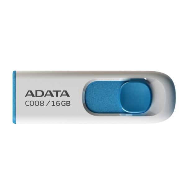 Memoria USB Adata AC008 16GB USB 2.0 - Blanco / Azul