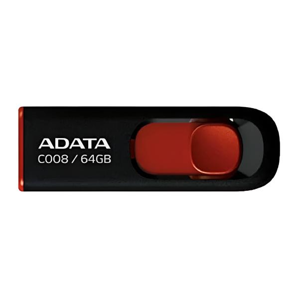 [1500064] Memoria USB Adata AC008 64GB USB 2.0 Negro / Rojo