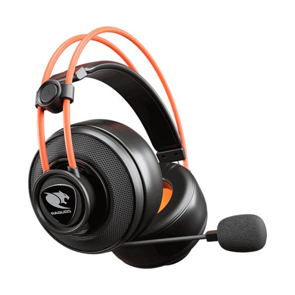 [1208238] Headset Gaming Cougar Immersa Ti Ex 40mm Titanio Negro/Naranja