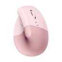 Logitech Mouse Lift Vertical Ergonómico Inalámbrico Bluetooth Rosado