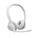 Headset Logitech H390 Blanco Alámbrico USB Audio Digital