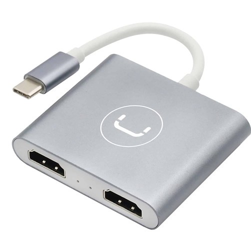 [1209020] Hub Unno Tekno USB C Dual HDMI HB1103SV Plateado