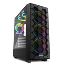 Sharkoon RGB Hex Mid Tower Case Gaming 6 Fans RGB Vidrio
