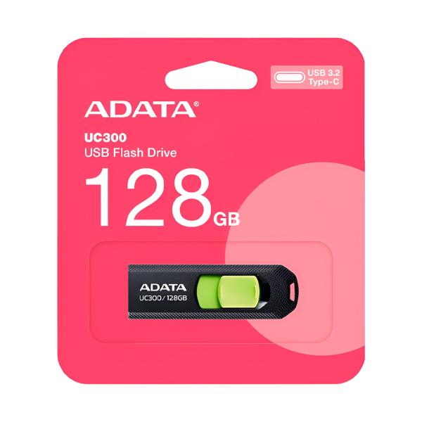 [3603038] Memoria USB Adata UC300 128GB USB-C 3.2 Gen 1 Negro/Verde