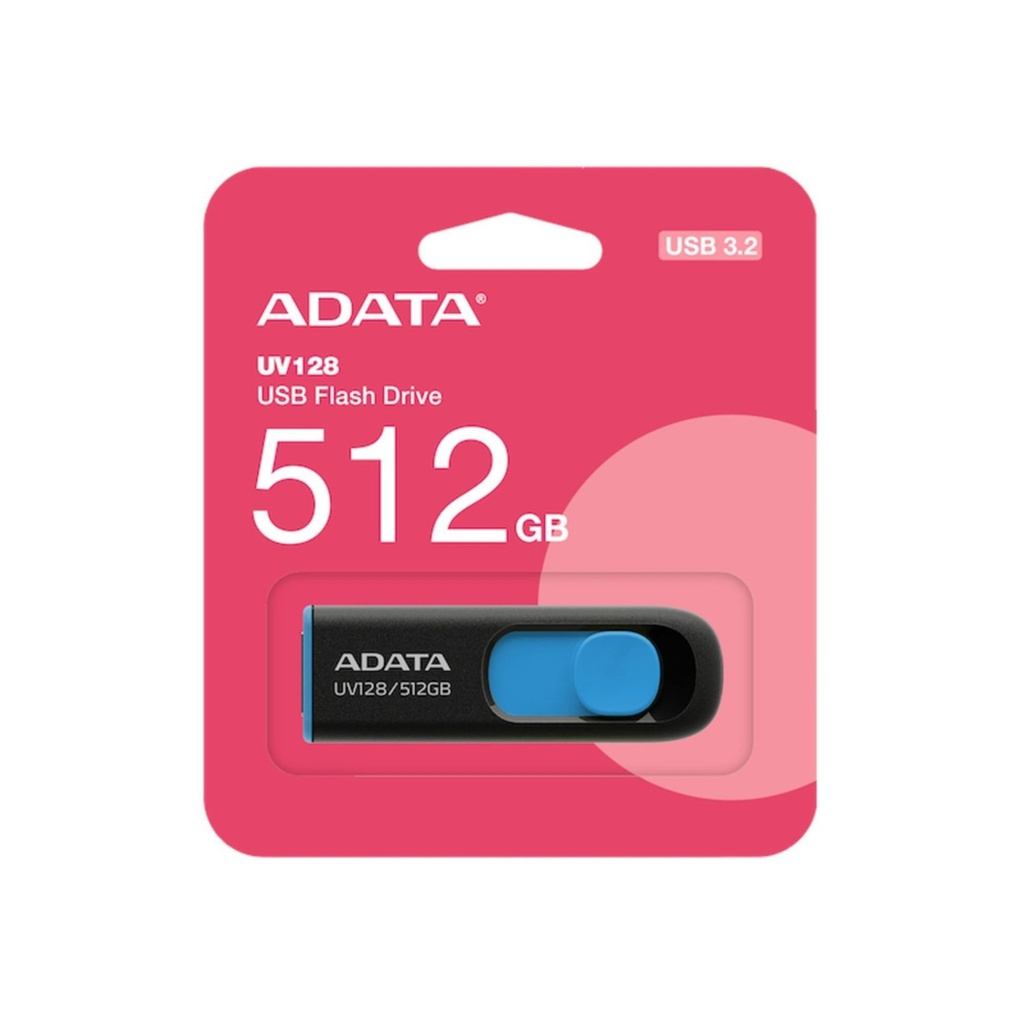 [3603043] Memoria USB ADATA UV128 512GB USB 3.2 Gen 1 - Negro/Azul