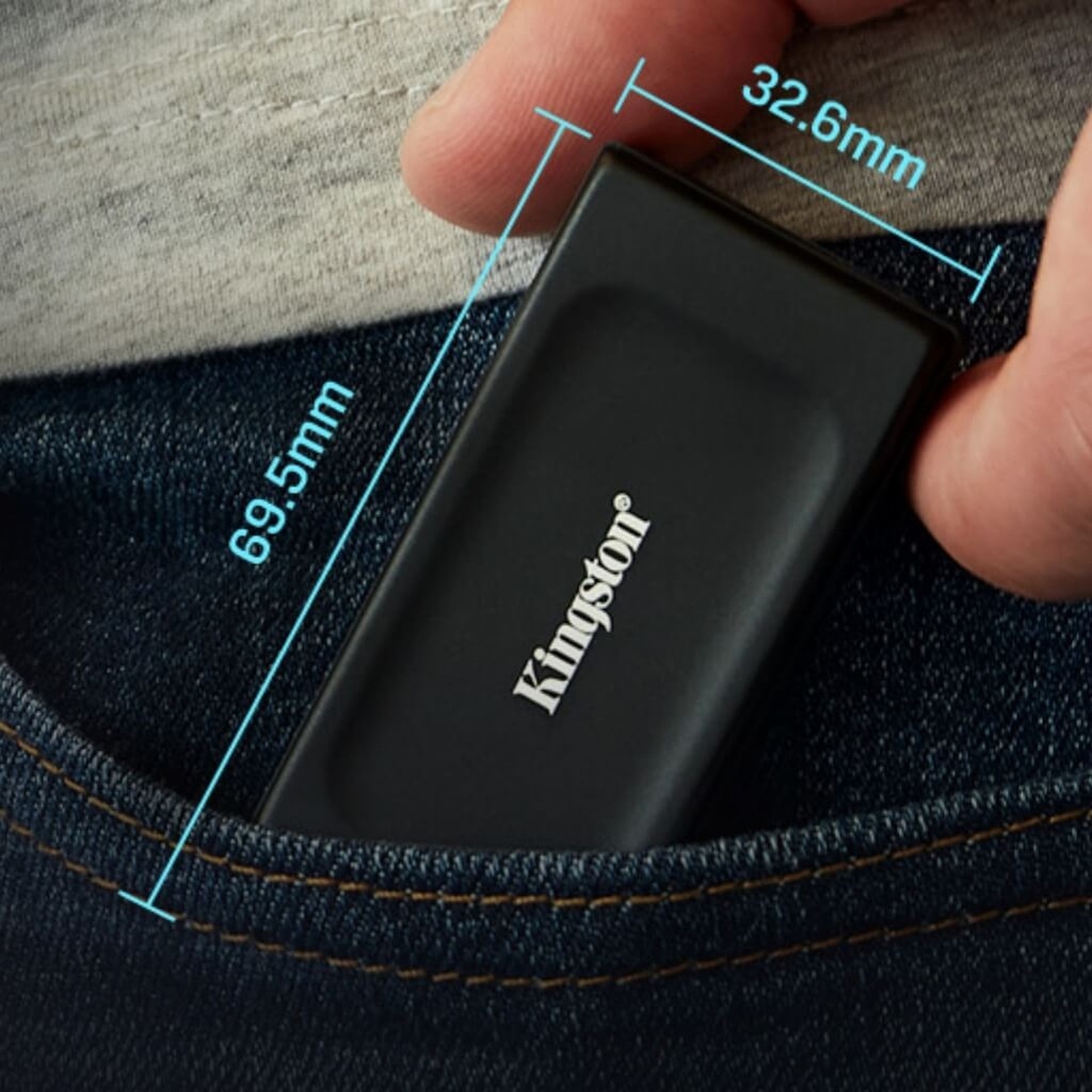 Kingston SSD Externo 2TB XS1000 USB 3.2 Gen 2 Negro