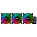 Abanico Aerocool Astro 12 Pro RGB 3x12cm con Hub H66F