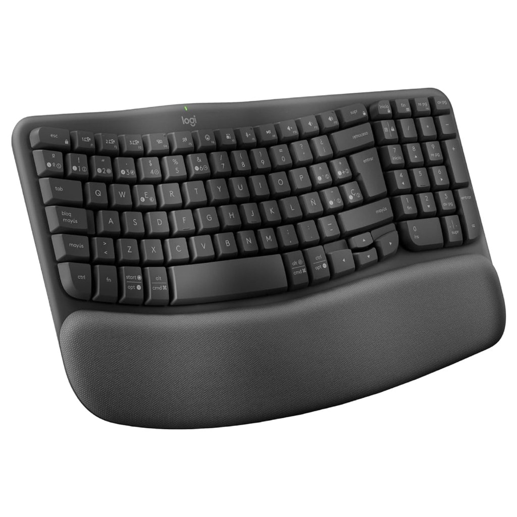 [1225212] Teclado Logitech Ergo Wave Keys Inalámbrico Bluetooth Español 920-012278 - Negro