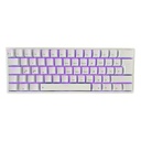 Teclado Gaming RGB Eagle Warrior Kay182u0002c 60% Mecánico Inalámbrico Bt Español - Blanco