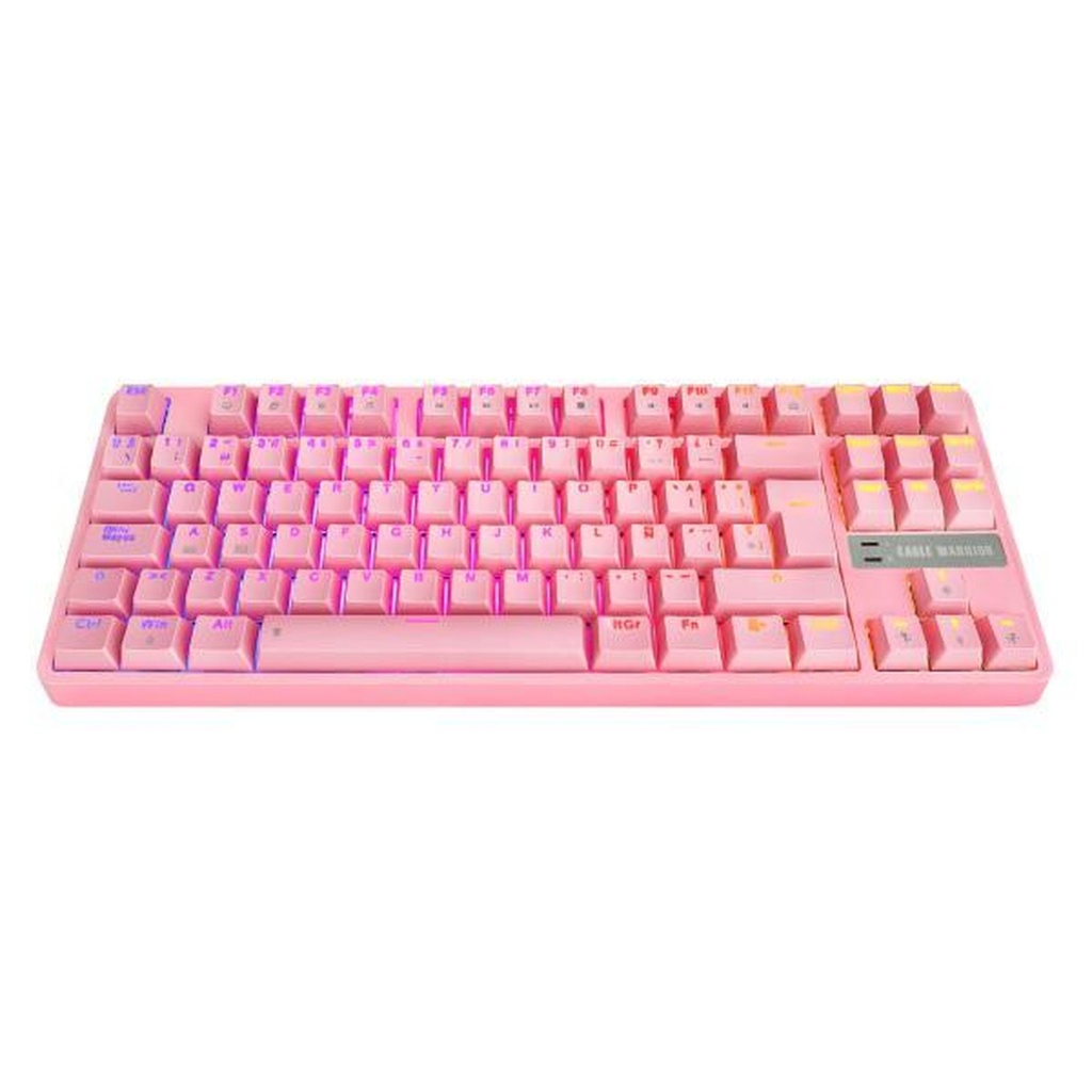 [1201286] Teclado Gaming RGB Eagle Warrior Kgy282u0001c Tkl Mecánico Alámbrico Español - Rosado