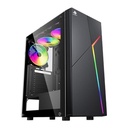 Case Gaming RGB Eagle Warrior Cg15aara001c Mid Tower Sin Ventilación Incluida con Vidrio Lateral - Negro