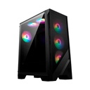 Case RGB Msi Mag Forge 120A Airflow Mid Tower Ventiladores 6 de 120MM con Vidrio Lateral y Malla Frontal 306-7G23A21-809 - Negro