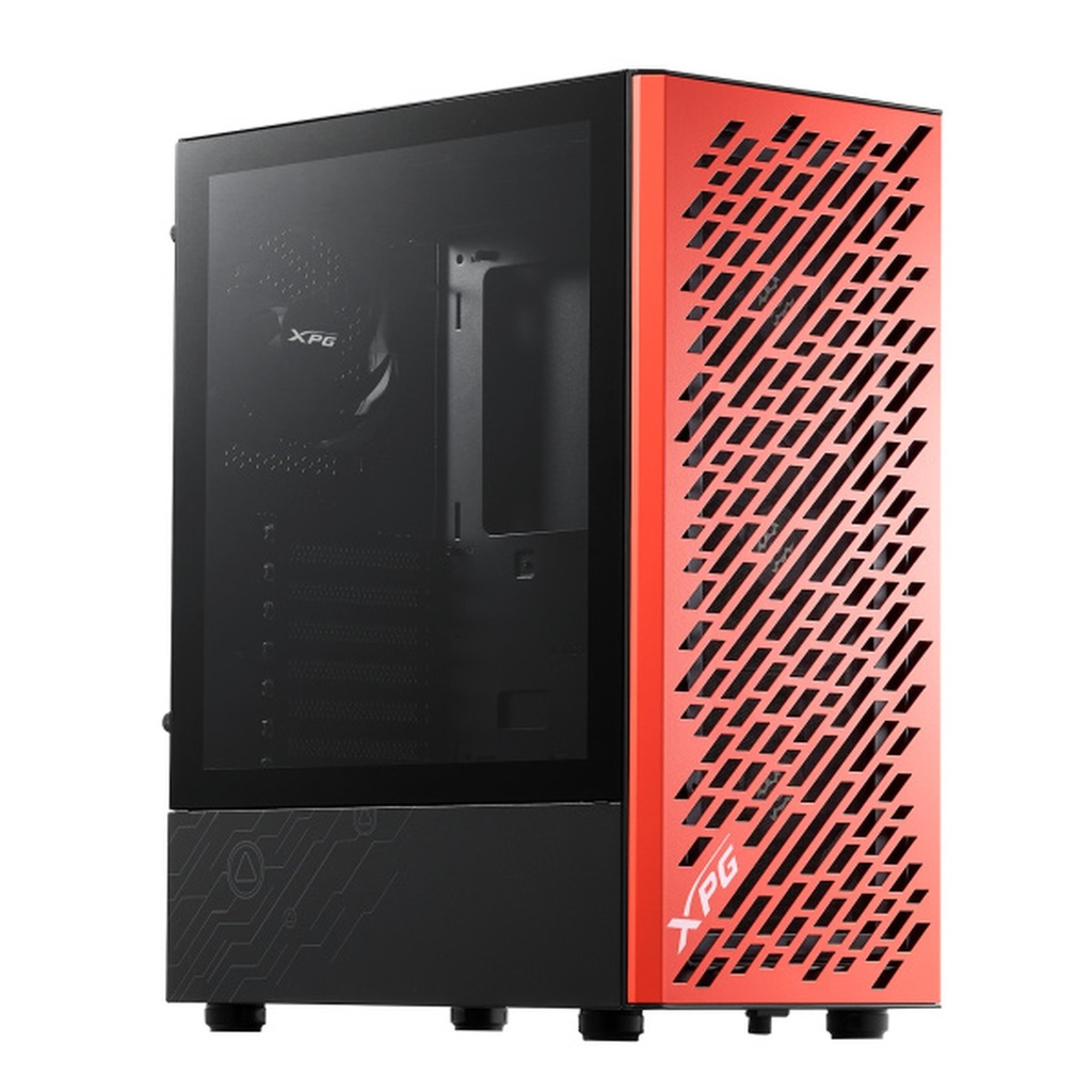 [23529] Case Gaming Adata Xpg Valor Air Mid Tower Ventiladores 4 de 120MM con Vidrio Lateral VALORAIRMT-BLACK-ORANGE - Negro / Naranja