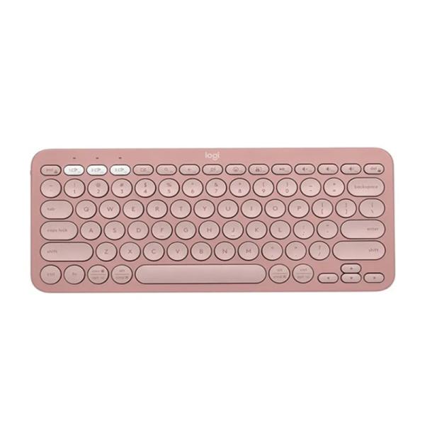 [1225227] Teclado Logitech Pebble Keys 2 K380S Membrana Inalámbrico Bluetooth Español 920-011785 - Rosado