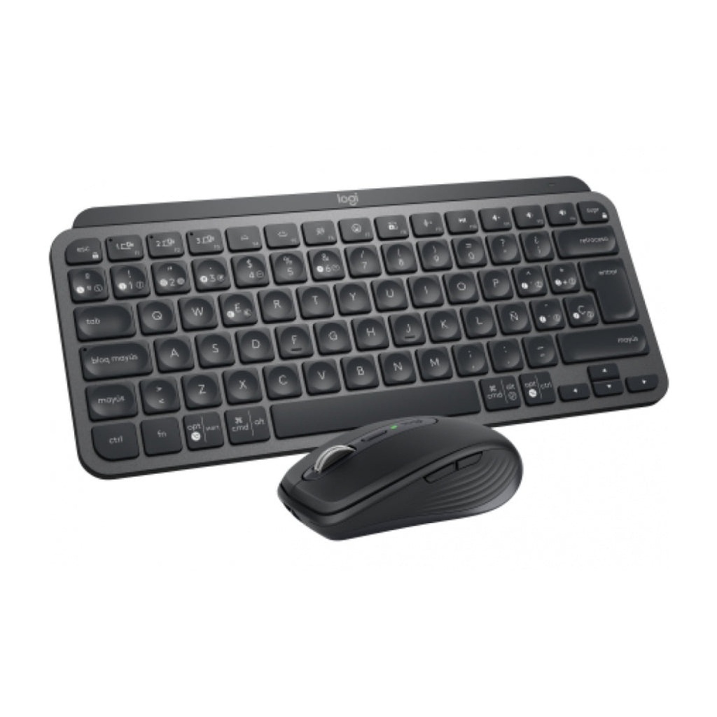 [1225241] Teclado y Mouse Logitech Mx Keys Mini Combo for Business Membrana Inalámbrico Español 920-011053 - Negro
