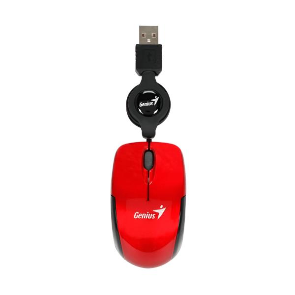 [1202297] Mouse Genius RS2 Micro Traveler V2 Alámbrico USB 1200 Dpi 31010125103 - Rojo