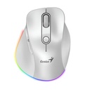 Mouse Genius RGB RS2 Ergo 9000S PRO Inalámbrico con Receptor 2400 Dpi 31030039400 - Blanco