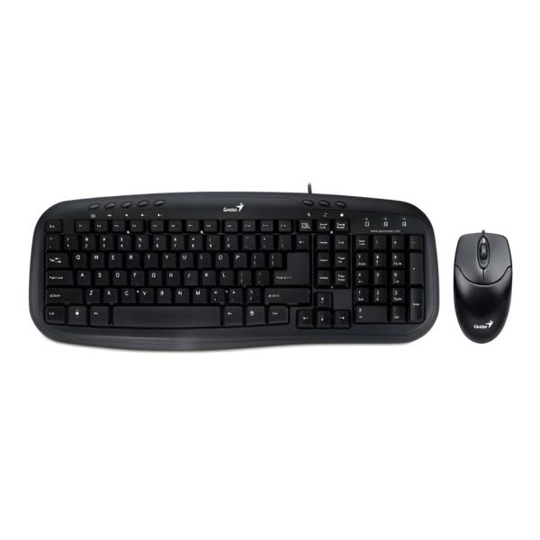 [166] Teclado y Mouse Genius Smart KM-200 Alámbrico USB Español 31330003401 - Negro