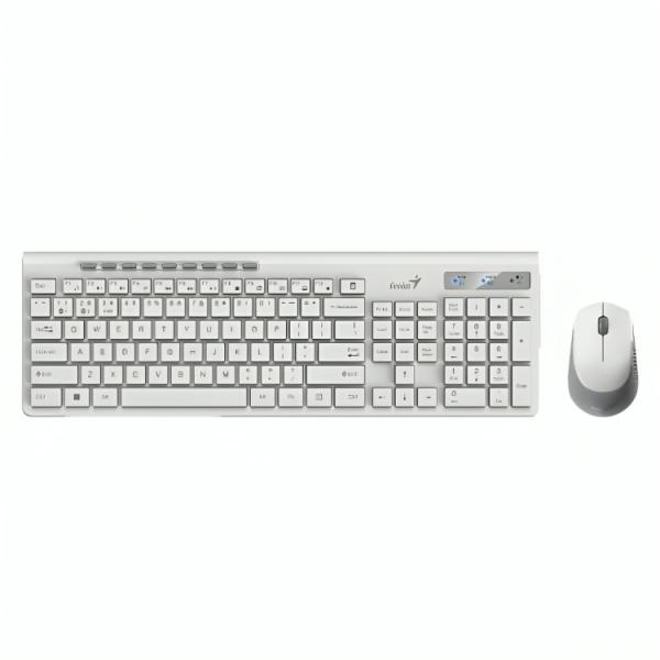 [172] Teclado y Mouse Genius Slimstar 8230 Inalámbrico (bluetooth 5.3/ 2.4 Ghz) Español 31340015401 - Blanco