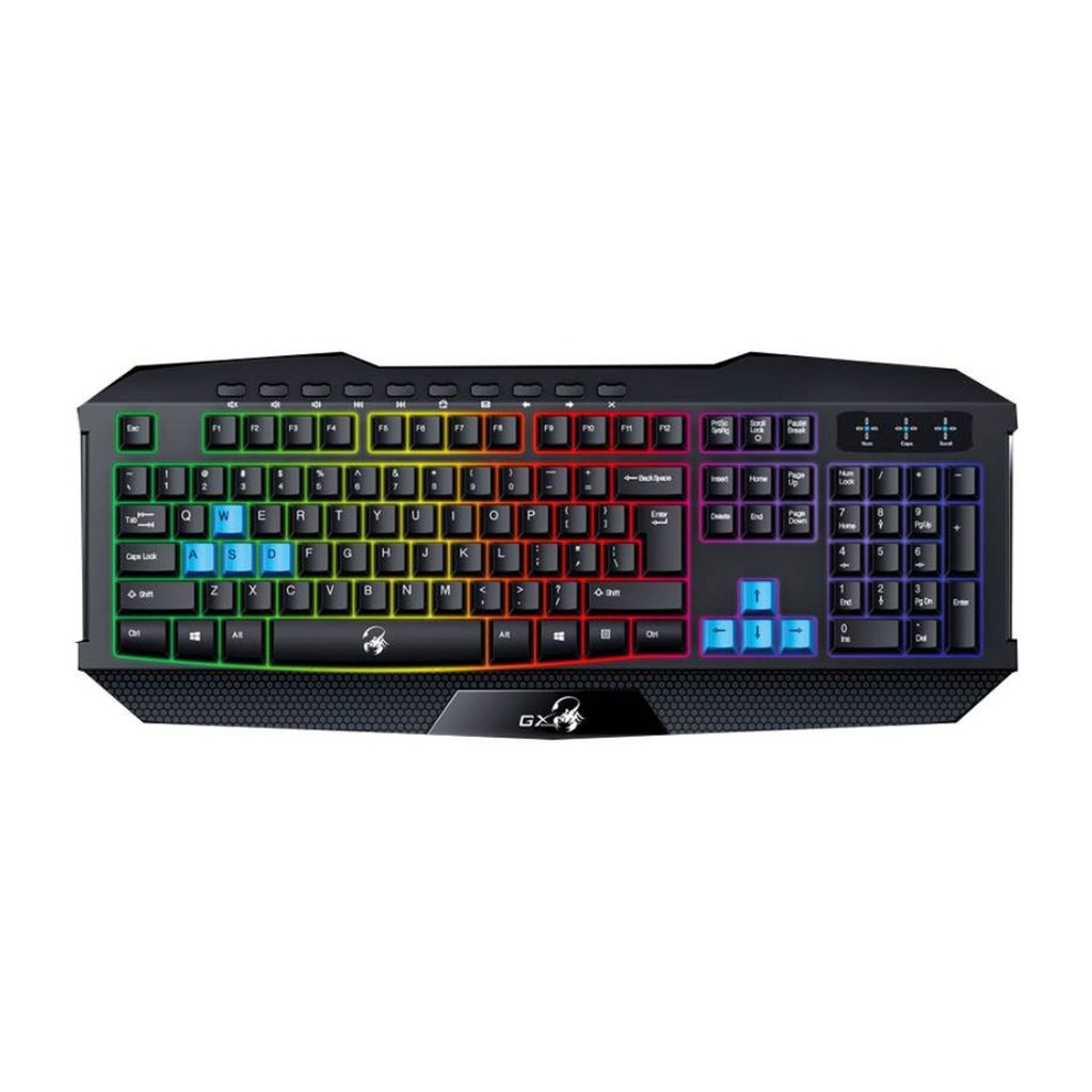 [221] Teclado Gaming RGB Genius Scorpion K215 Membrana Alámbrico USB Español 31310474101 - Negro