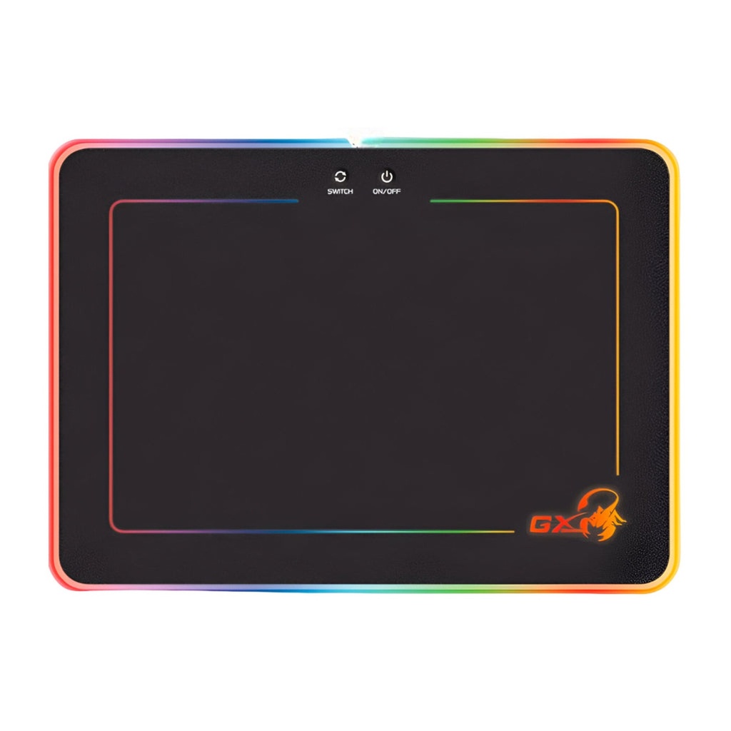[232] Mouse Pad Gaming RGB Genius GX-PAD 600H 35x25cm Goma 31250006400 - Negro