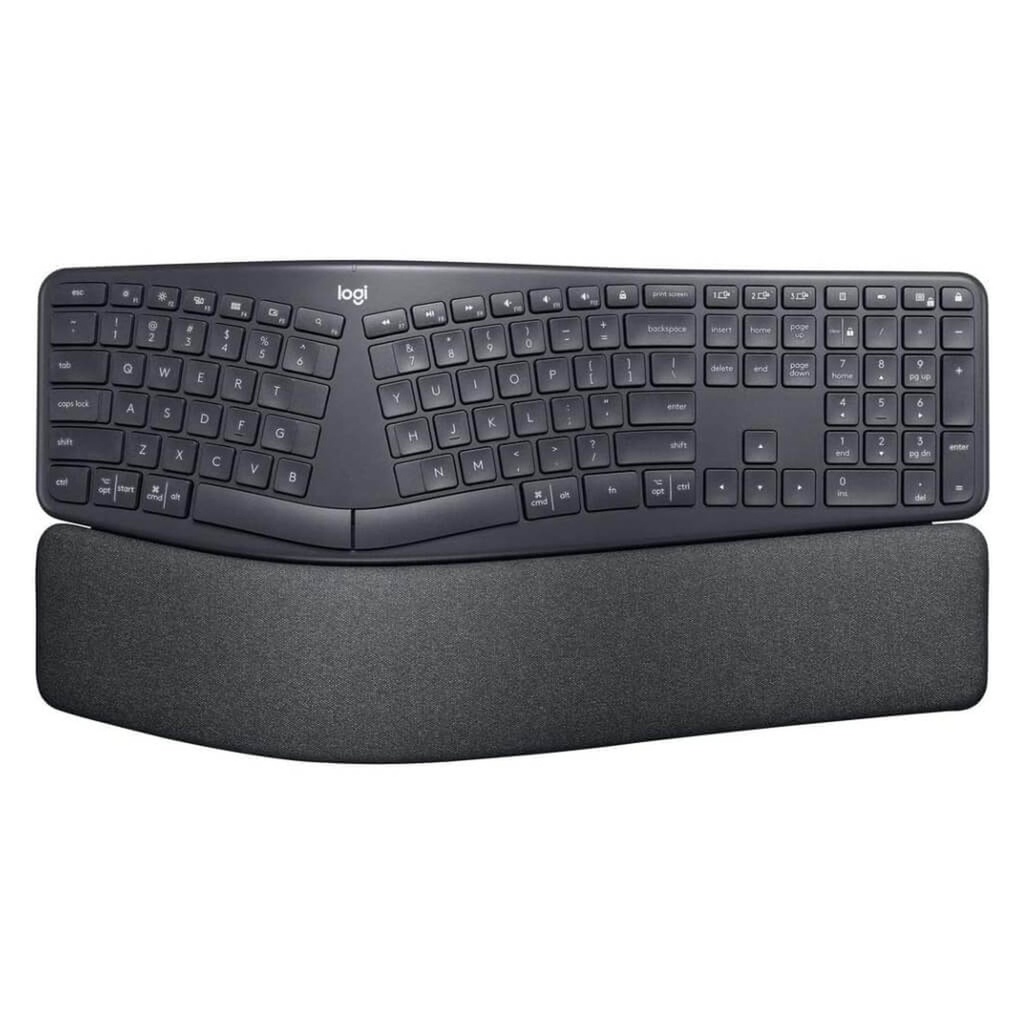 [1225246] Teclado Logitech Ergo K860 for Business Membrana Inalámbrico Bluetooth Inglés 920-009166 - Negro