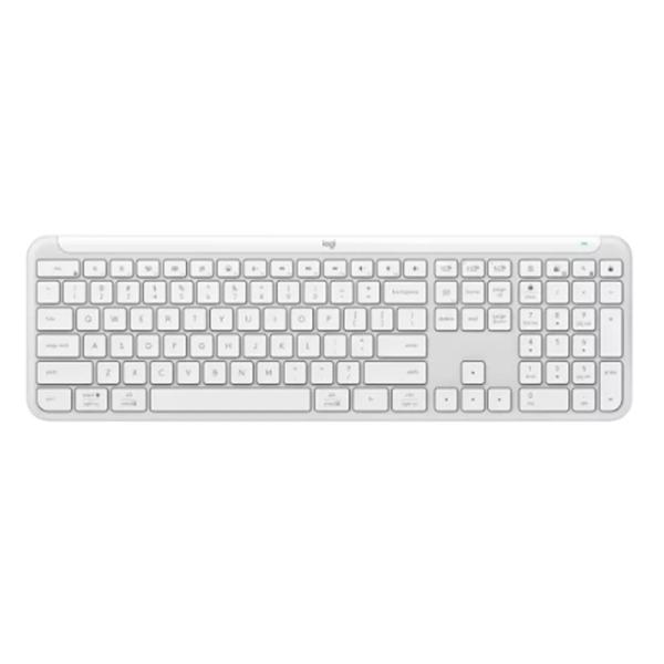 [1225250] Teclado Logitech Signature Slim K950 Membrana Inalámbrico Bluetooth Español 920-012593 - Blanco