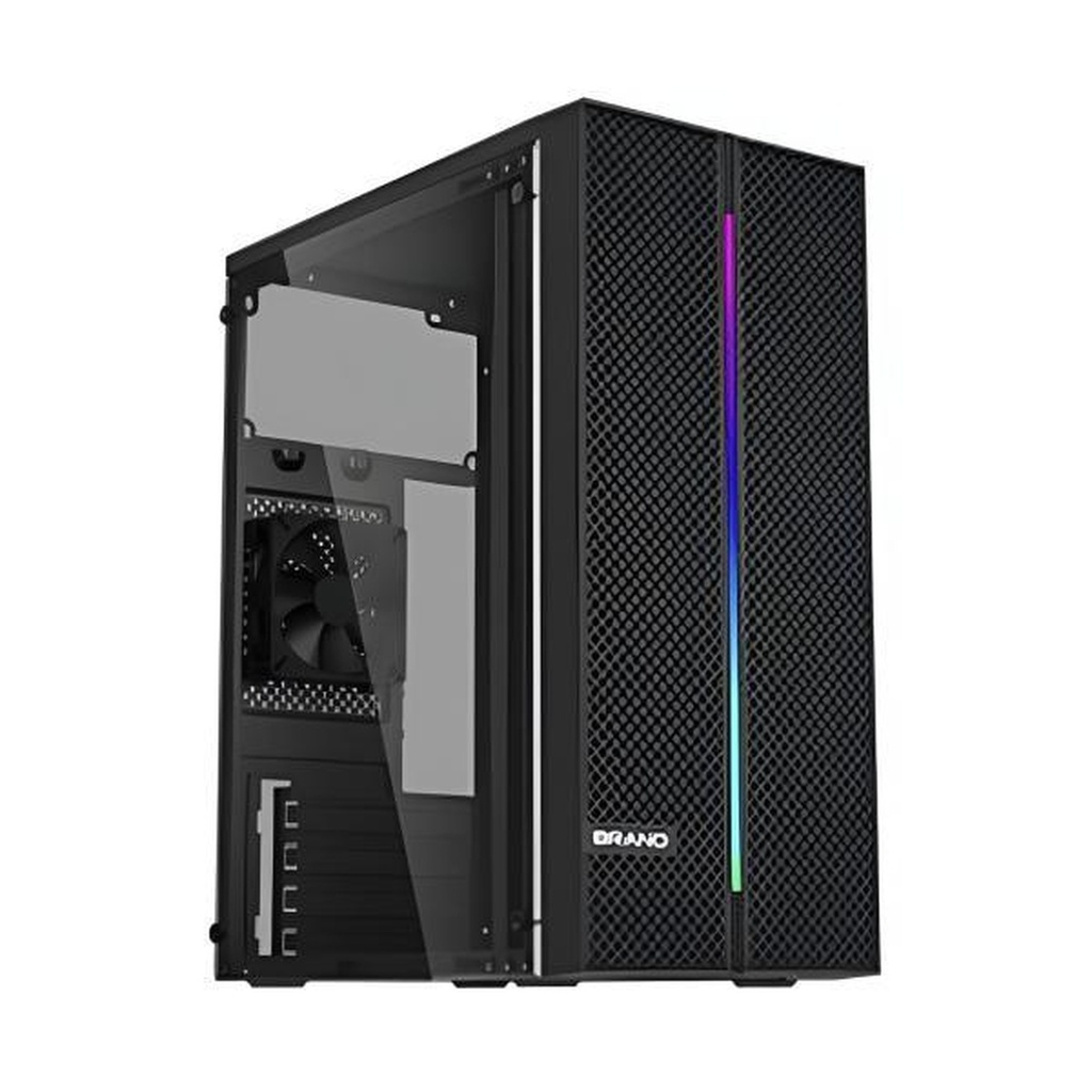 [23560] Case Gaming RGB Eagle Warrior Cm26ktra001c Mini Tower Sin Ventilación Incluida con Panel Acrílico Lateral y Barra de Luz - Negro