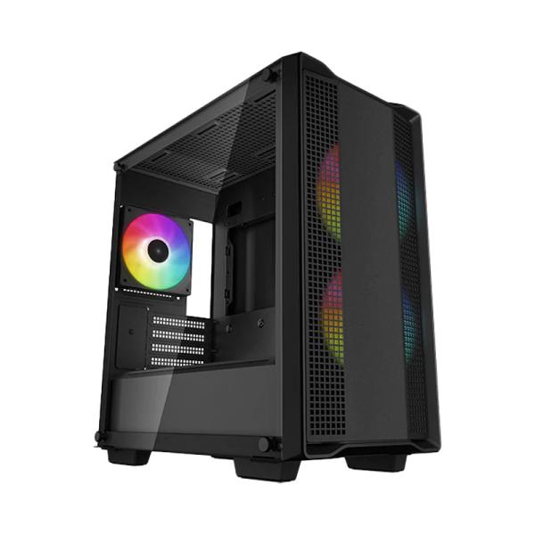 [23582] Case Gaming Deepcool CC360 Argb Mini Tower Ventiladores 3 de 140MM con Vidrio Lateral y Malla Frontal 120R-CC360-BKAPM3-G1 - Negro