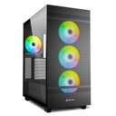 Case Gaming RGB Sharkoon Rebel C50 Mid Tower Ventiladores 4 de 120MM con Vidrio Lateral y Malla Frontal 4044951038244 - Negro