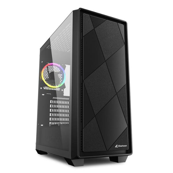 Case Gaming RGB Sharkoon VS8 Mid Tower Ventiladores 3 de 120MM con Vidrio Lateral 4044951039081 - Negro